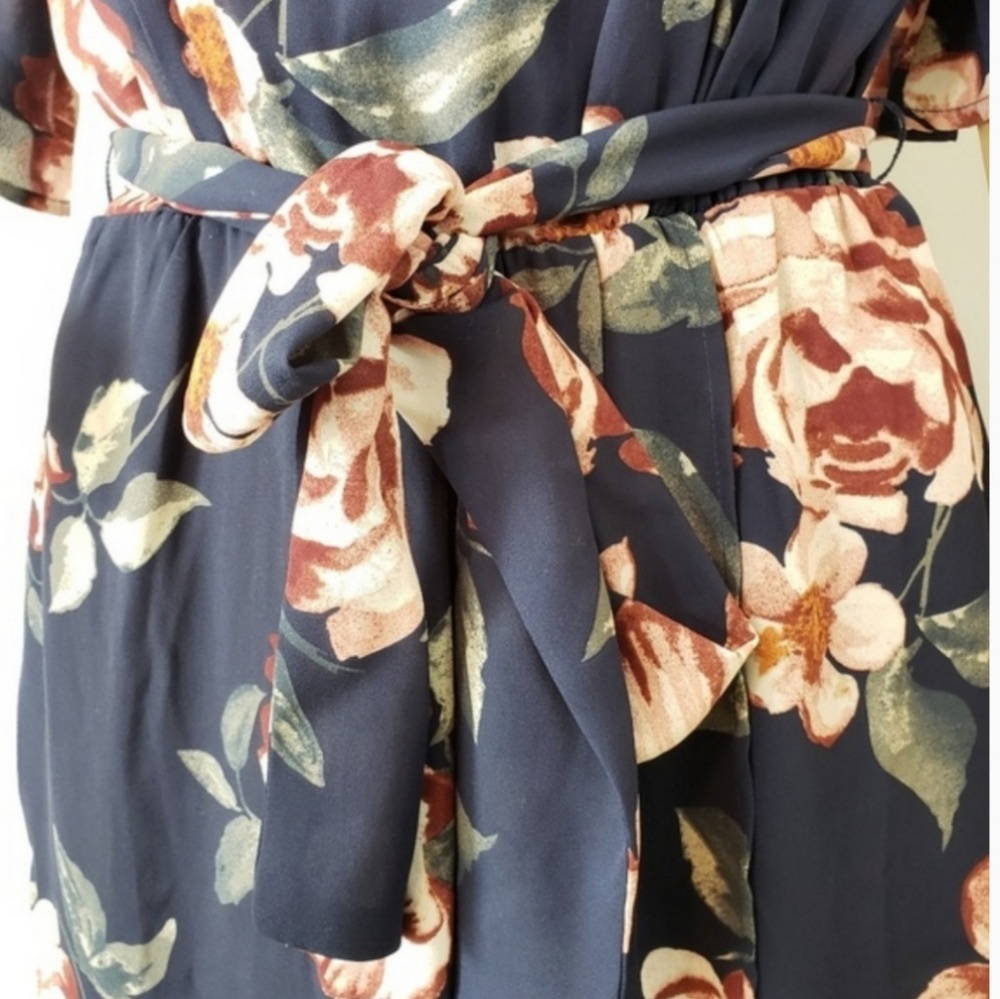 NWT A.B.S Collection Moody Floral Blouson Dress - Picture 6 of 8